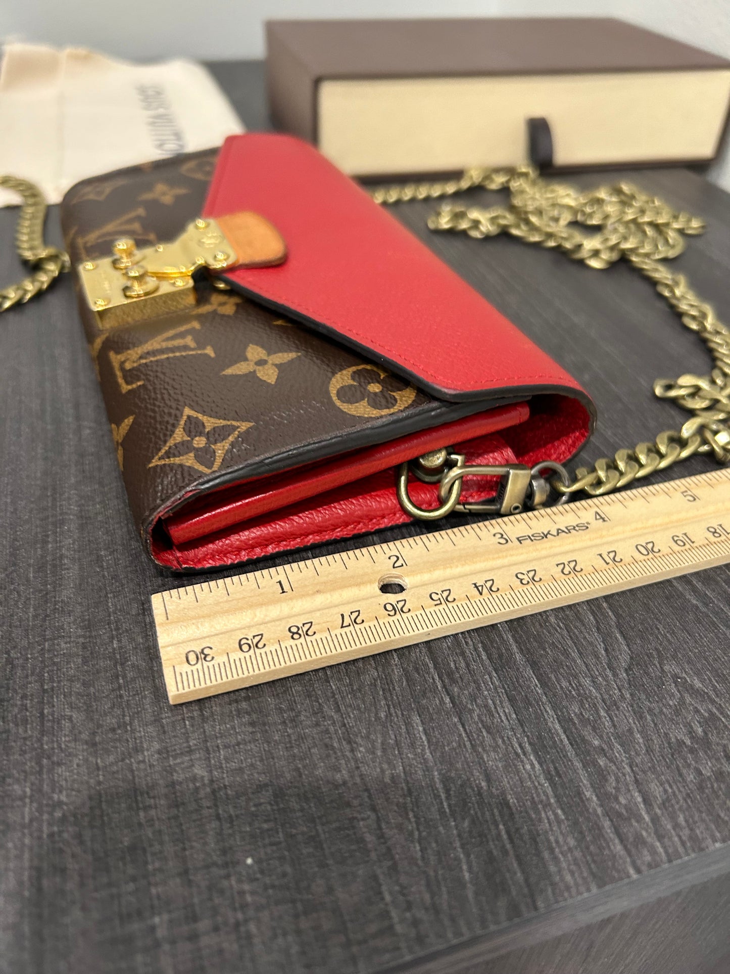 SOLD! Louis Vuitton Pallas Wallet on Chain