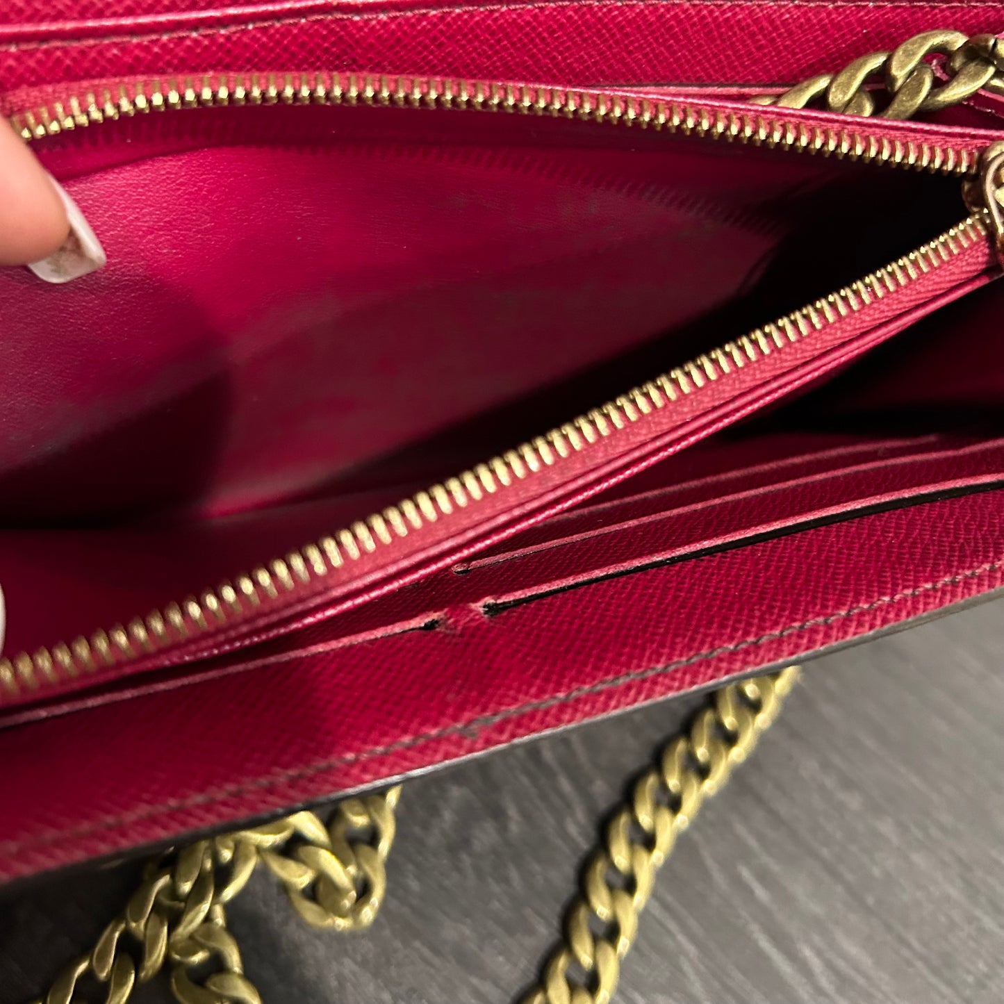 Louis Vuitton Wallet w/ Added Chain