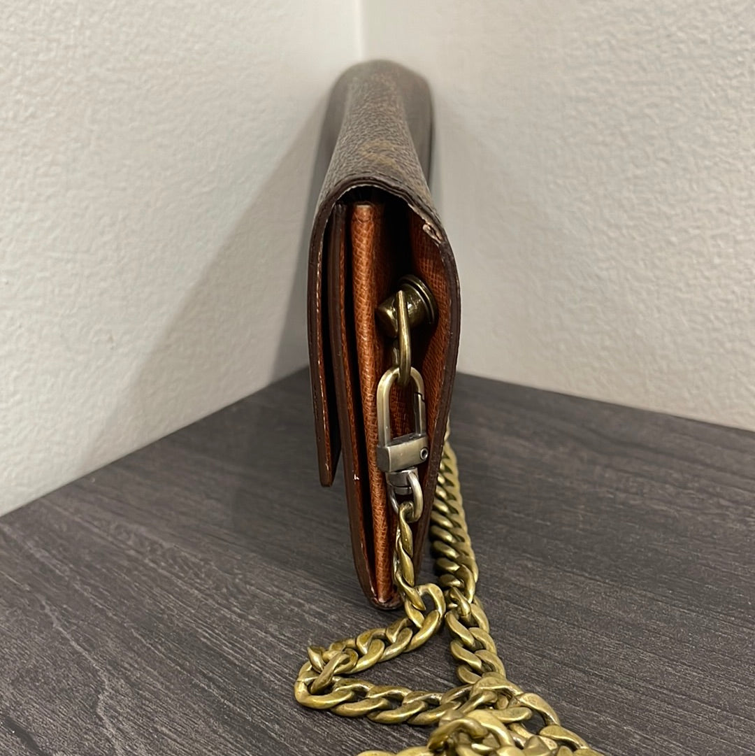 SOLD! Louis Vuitton Monogram Wallet on Chain