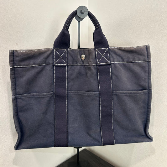 1015 HERMÈS Toile Fourre-Tout MM Tote Slate