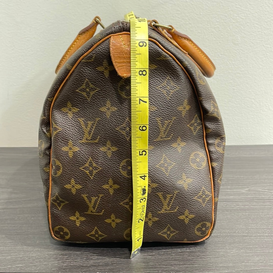 SOLD! Louis Vuitton Monogram Speedy 35 with Lock & Key