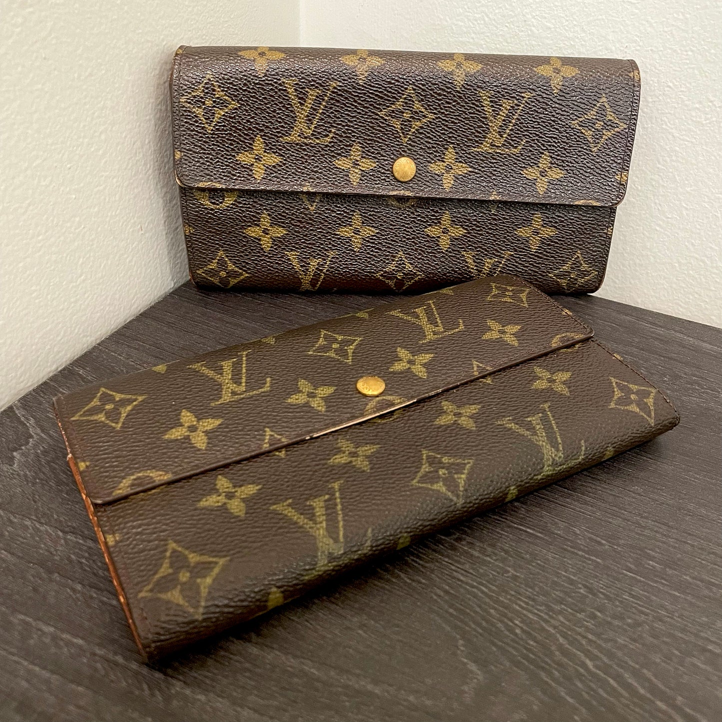 SOLD! Set of 2 Louis Vuitton Monogram Wallets