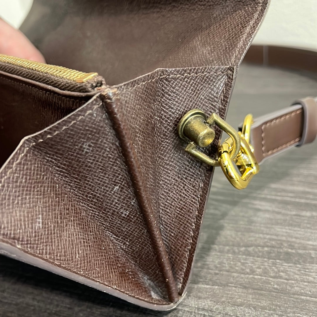 SOLD! Louis Vuitton Damier Wallet with Strap