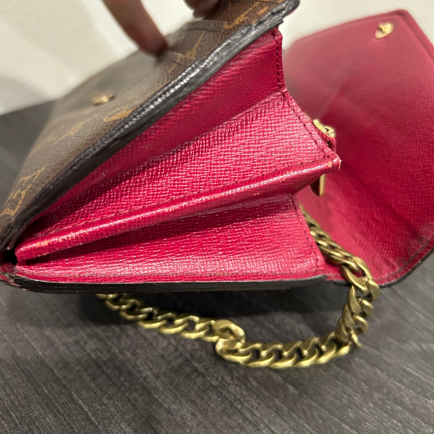 Louis Vuitton Wallet w/ Added Chain