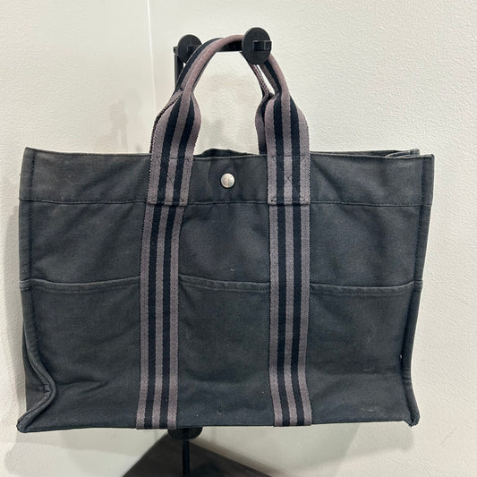1016 HERMÈS Toile Fourre-Tout MM Tote Grey