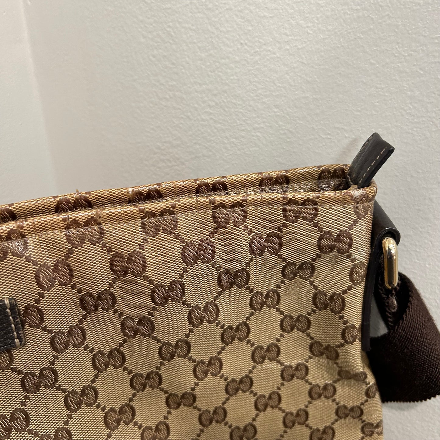 CLEARANCE Gucci Coated Canvas Messenger