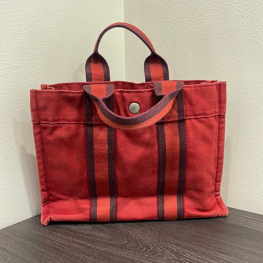 SOLD! Hermès Toile Fourre-Tout PM Tote