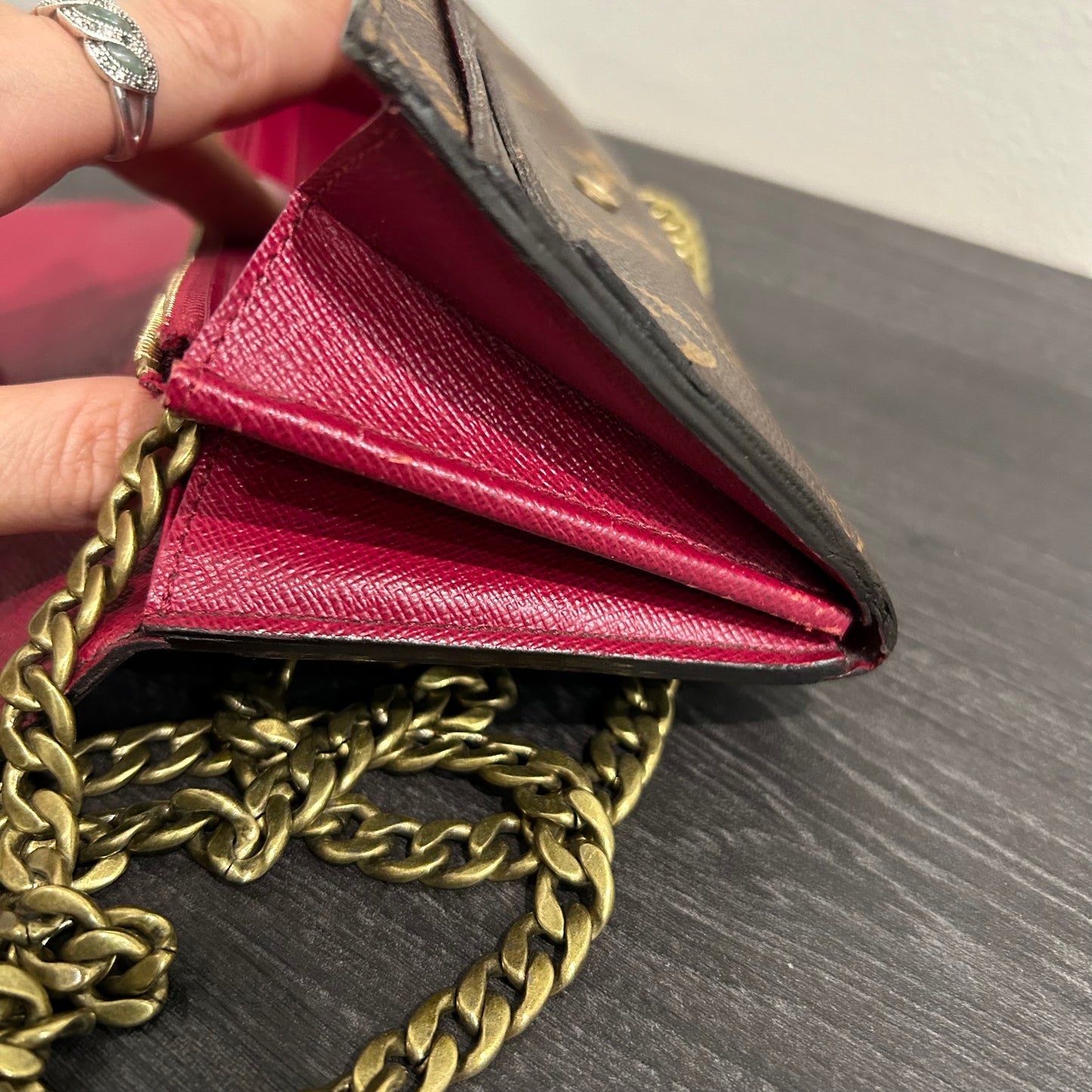 Louis Vuitton Wallet w/ Added Chain