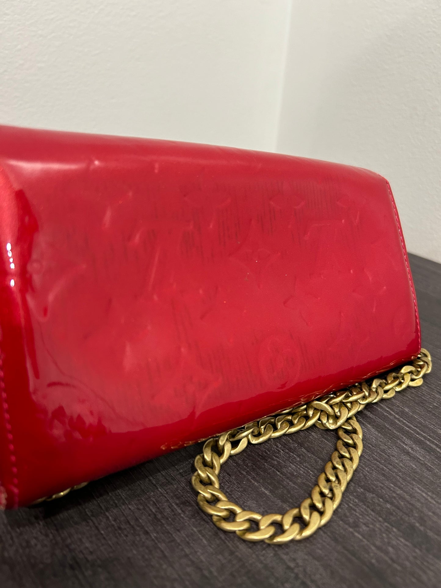 SOLD! Louis Vuitton Monogram Vernis Wallet on Chain