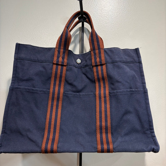 #101 HERMES Blue/Orange Tote