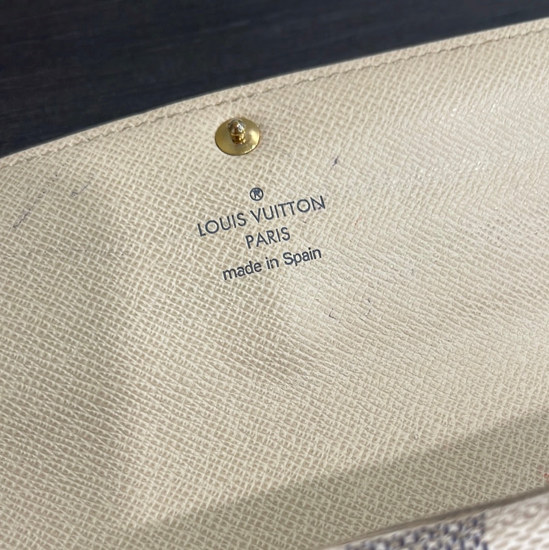 SOLD! Louis Vuitton Damier Wallet with Shoulder Strap