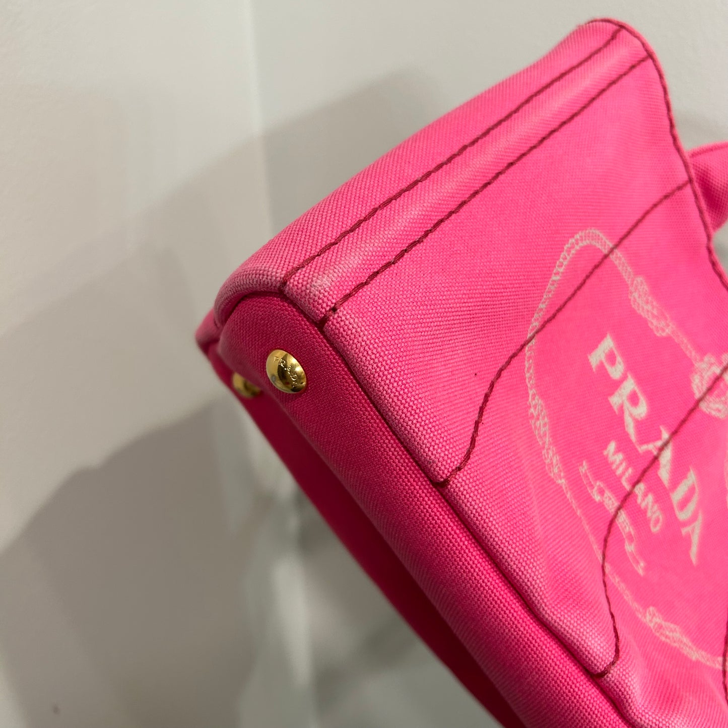#839 PRADA Canapa Tote (Pink)
