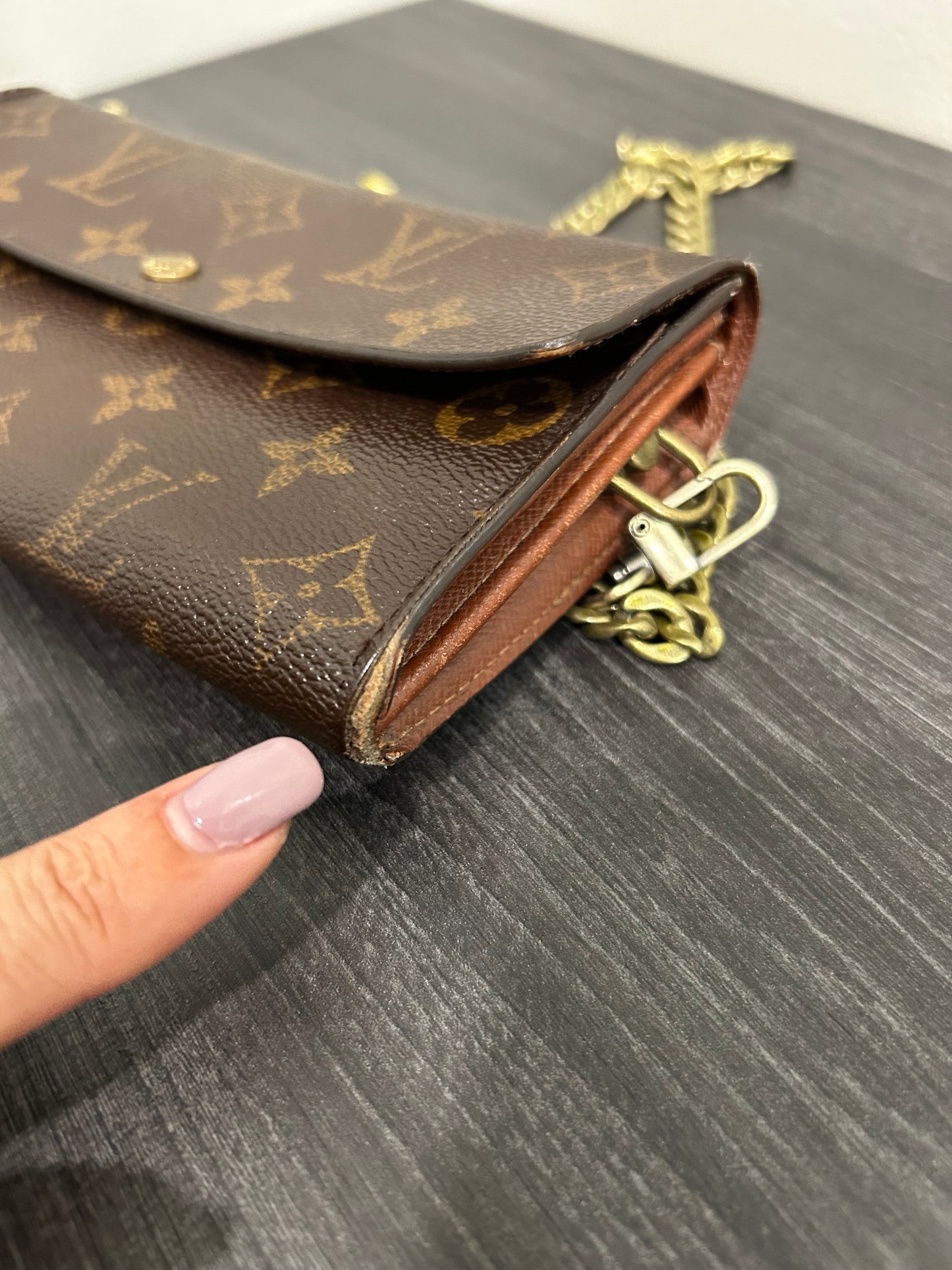 SOLD! Louis Vuitton Monogram Wallet on Chain