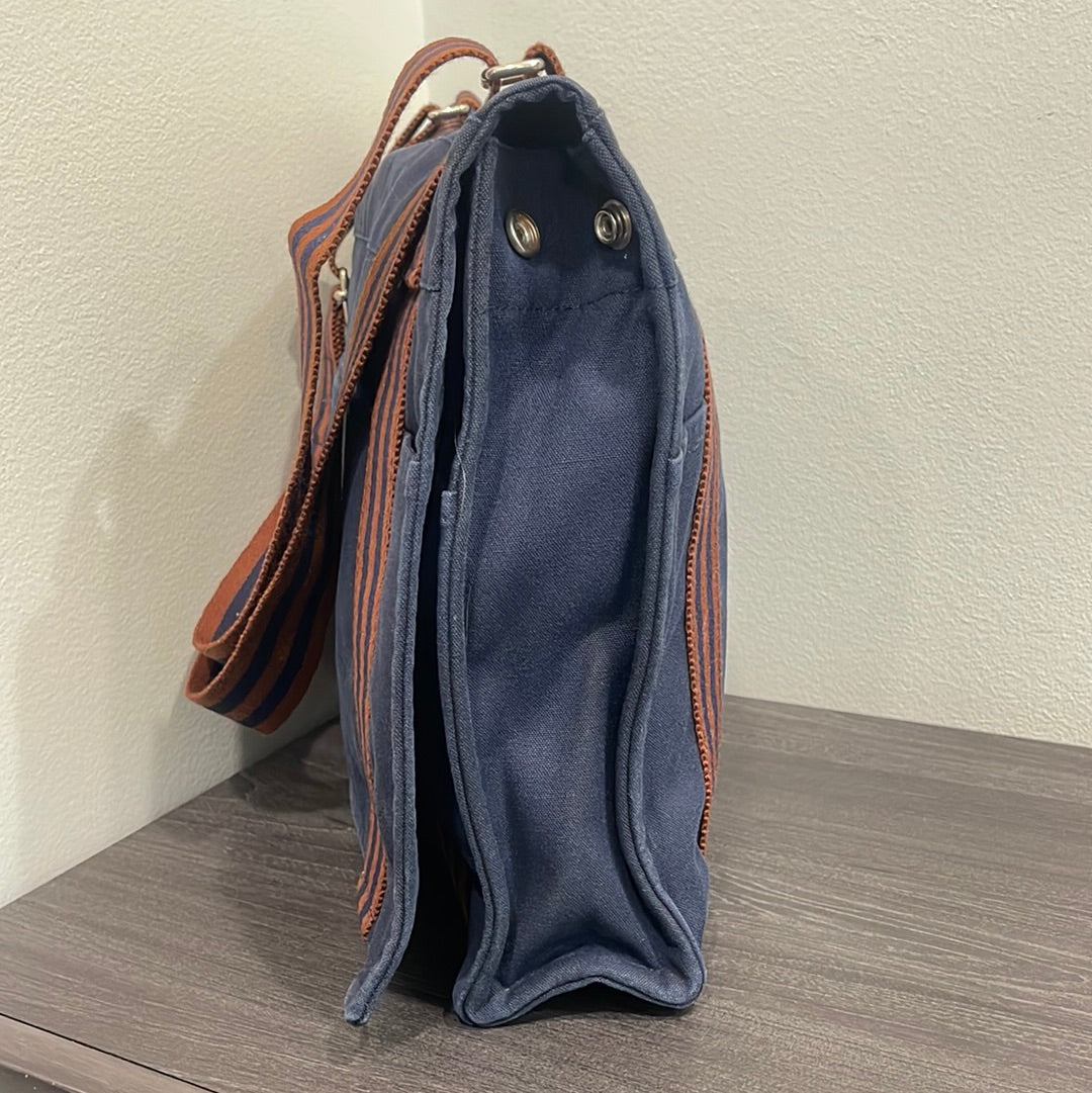 SOLD! Hermès Fool Toe Basas MM Canvas Shoulder Bag