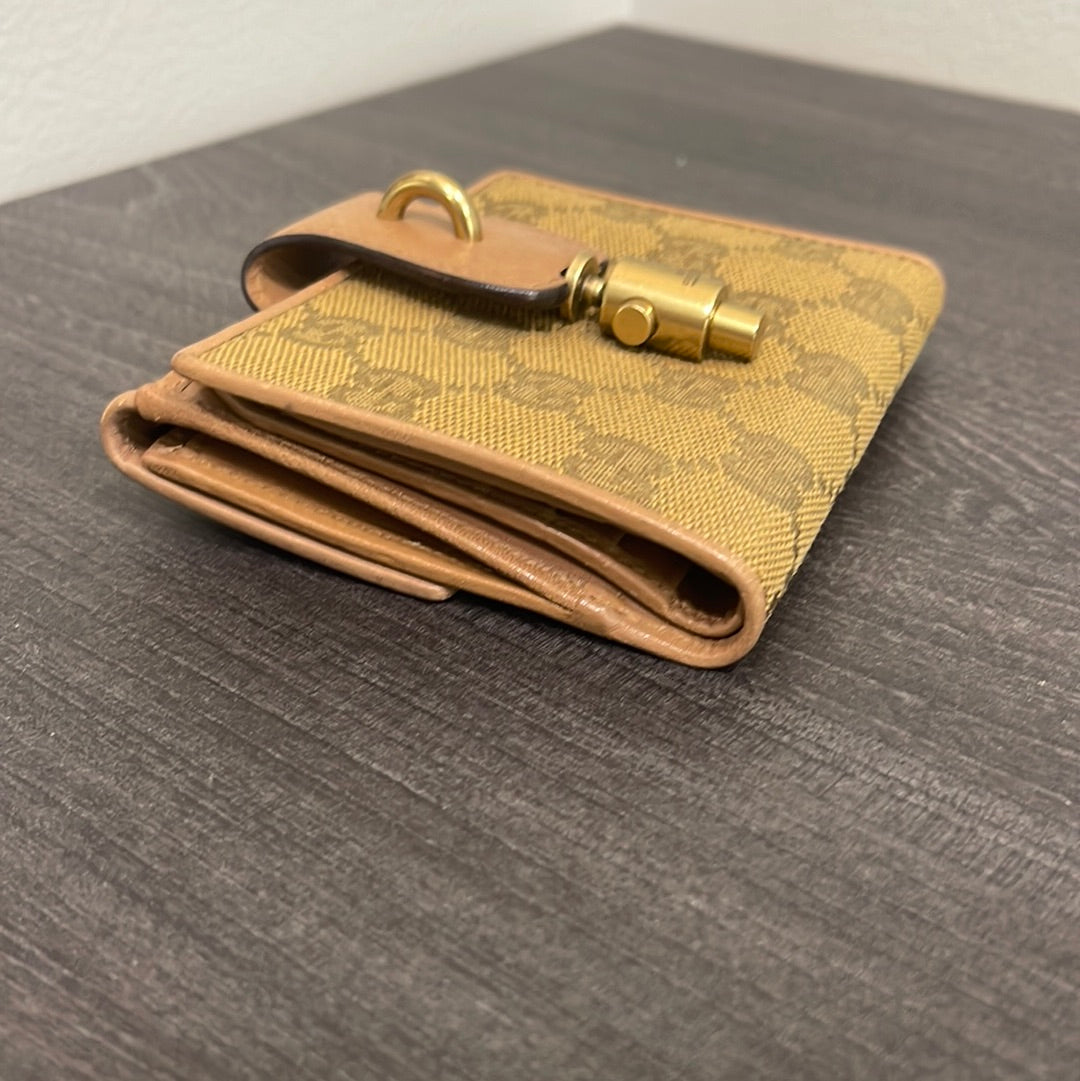 SOLD! 2 Piece Set - Gucci Canvas GG Wallets