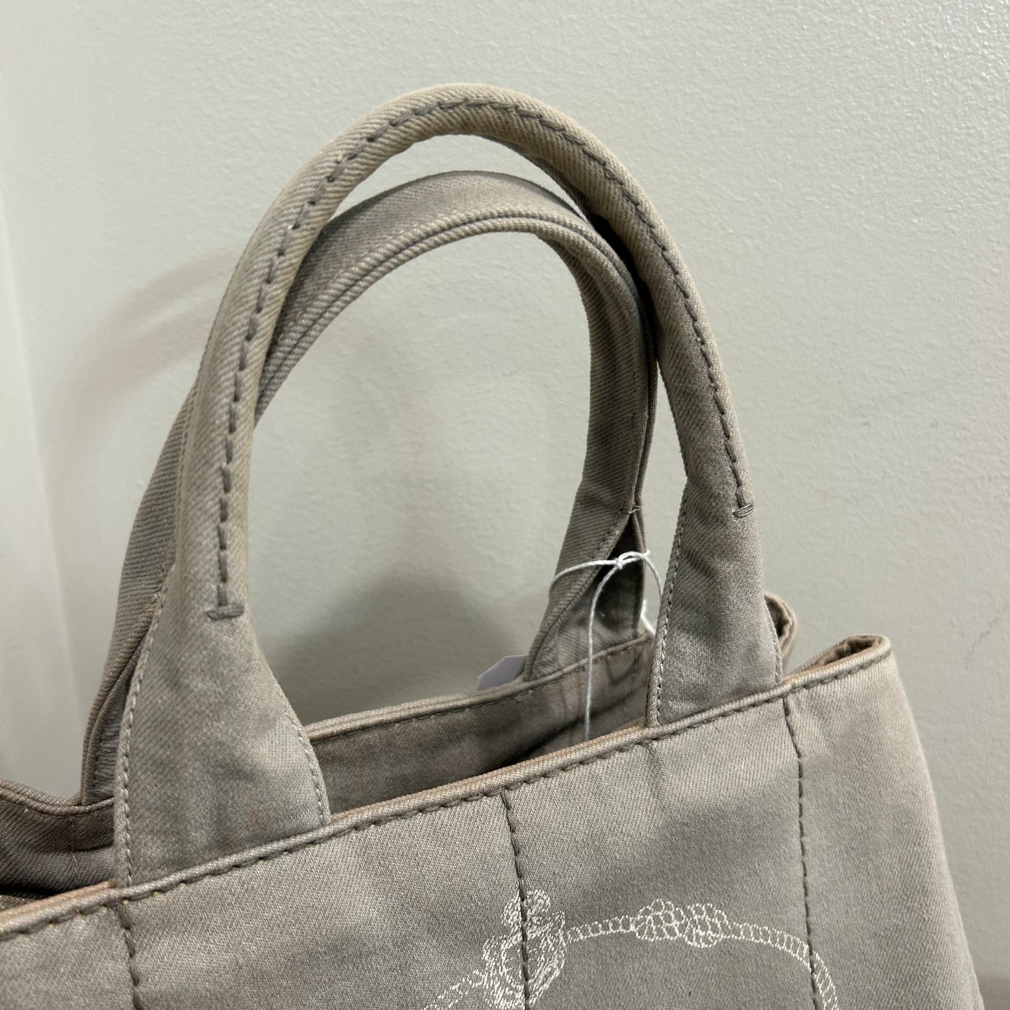 CLEARANCE #817 PRADA Canapa Tote Medium - Grey
