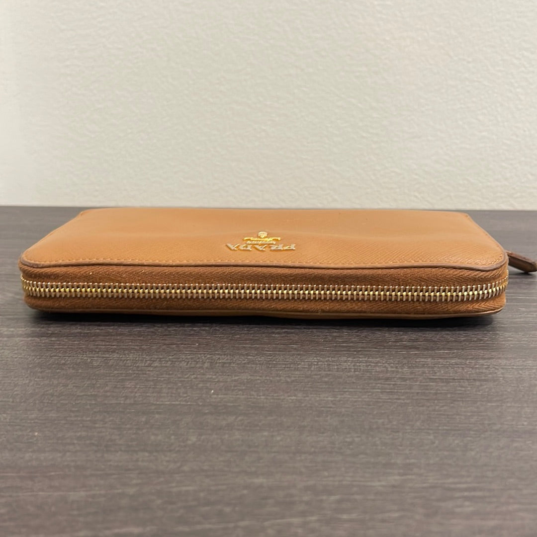 Prada Leather Zippy Wallet