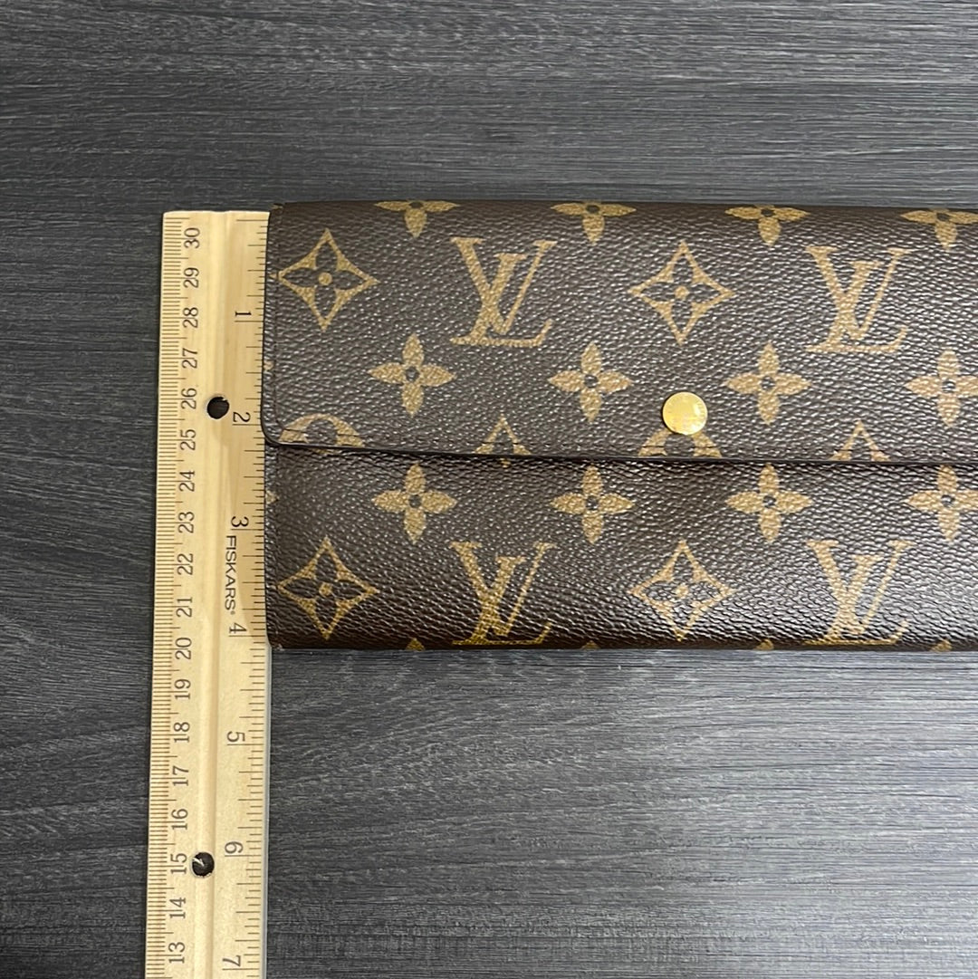 SOLD! Louis Vuitton Monogram Fleuri Sarah Wallet