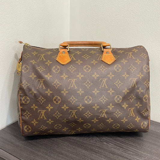 SOLD! Louis Vuitton Monogram Speedy 35 with Lock & Key