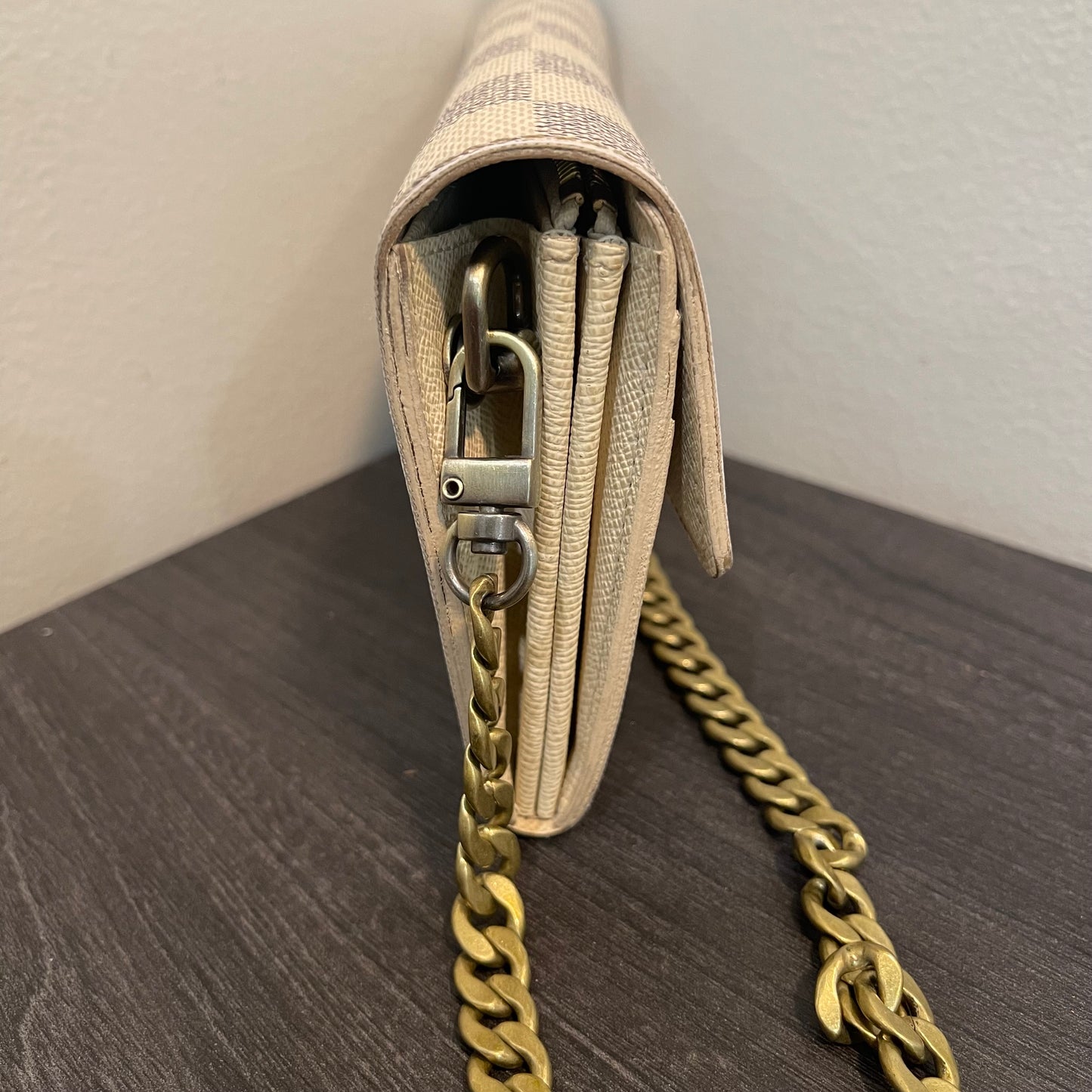 SOLD! Louis Vuitton Damier Azur Wallet on Chain