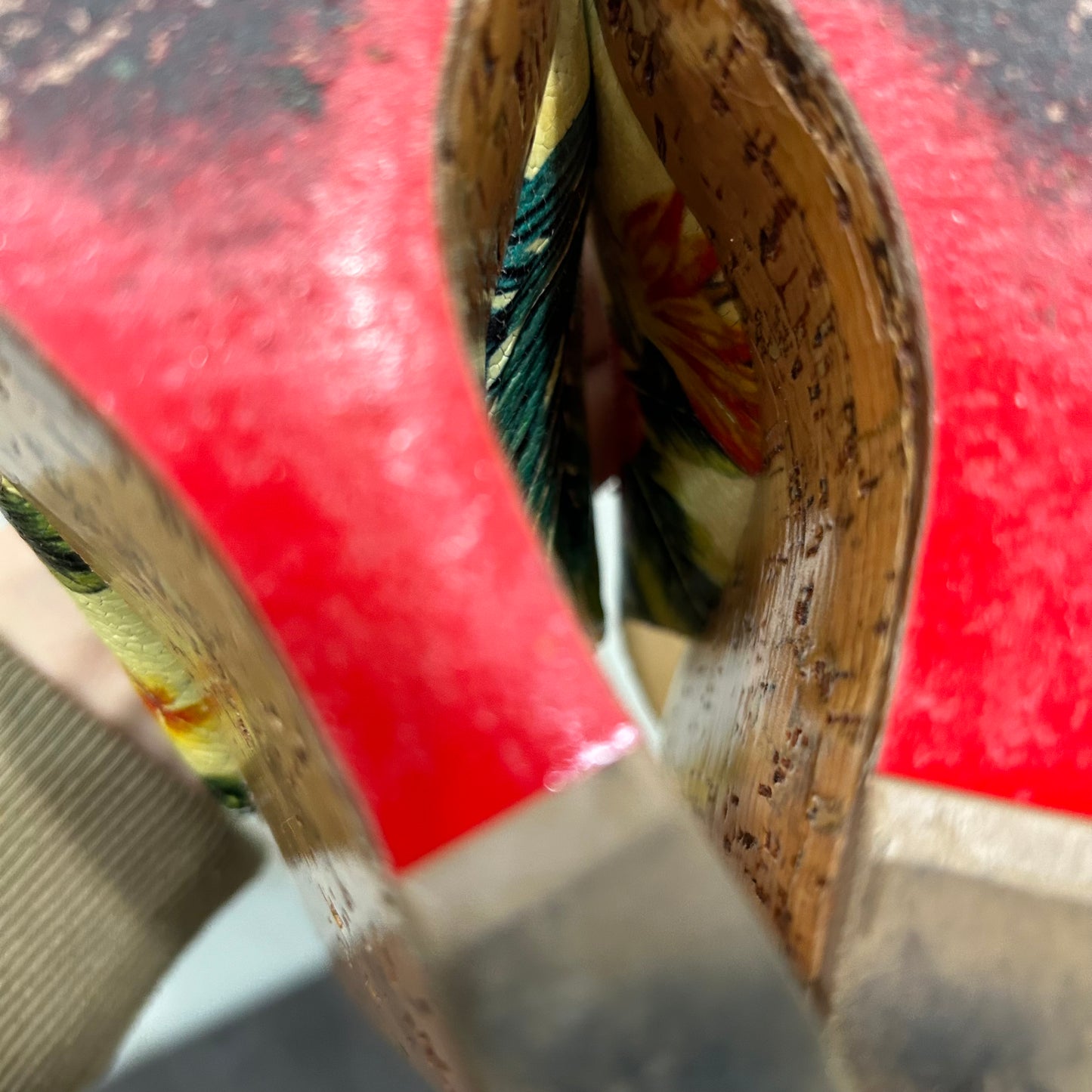 CHRISTIAN LOUBOUTIN Tropical Peep Toe Floral Wedges Size 36.5