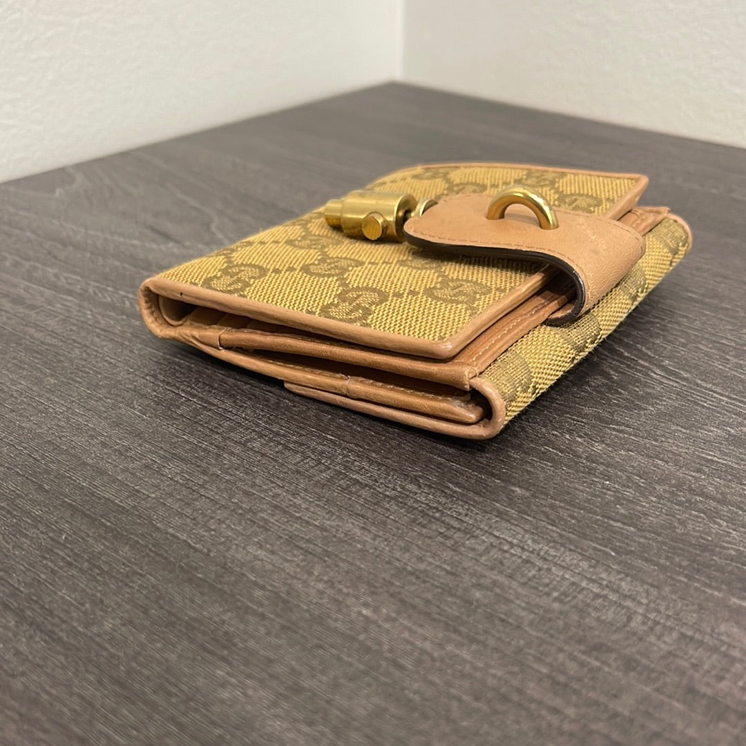 SOLD! 2 Piece Set - Gucci Canvas GG Wallets