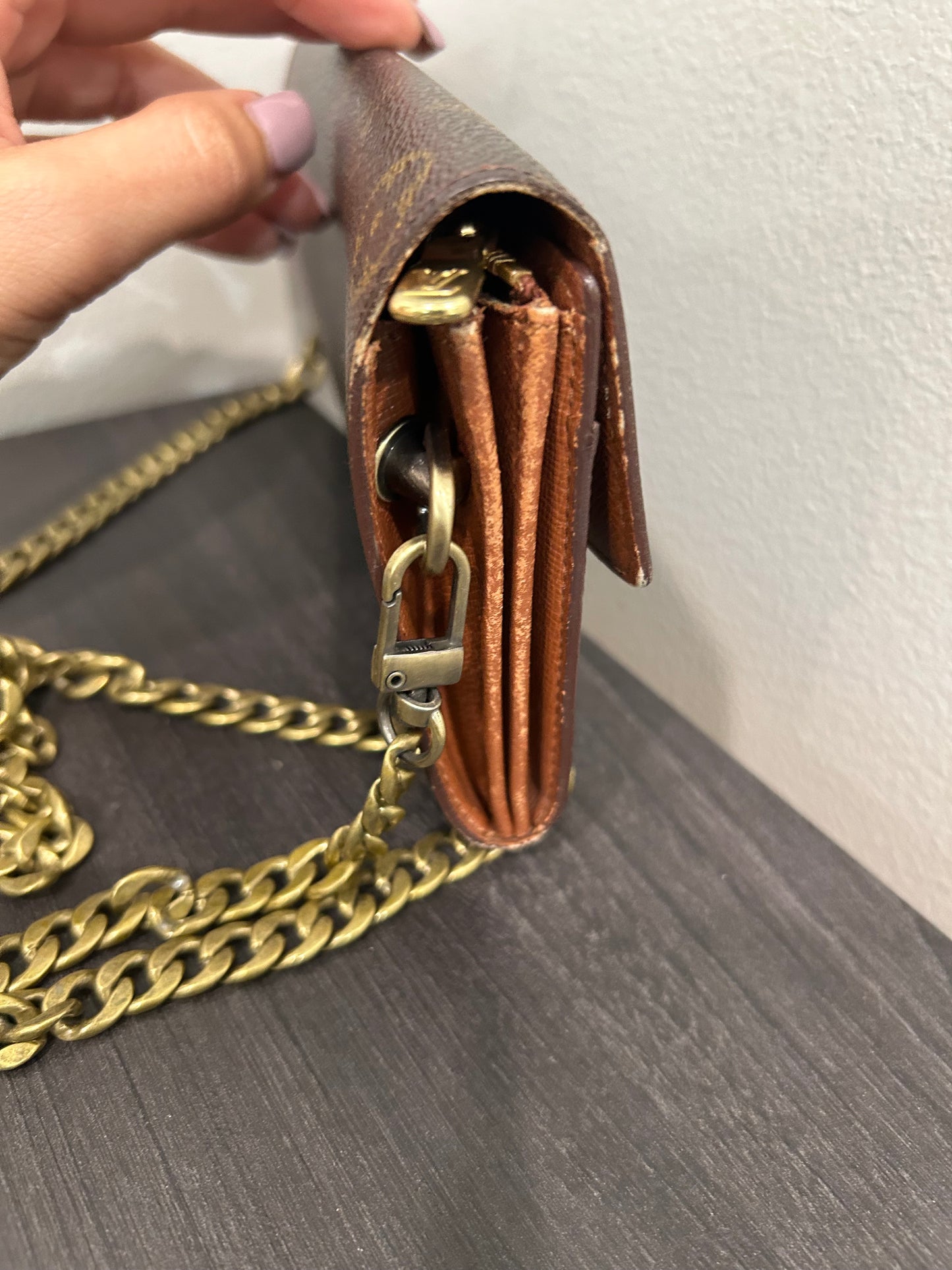 SOLD! Louis Vuitton Monogram Wallet on Chain