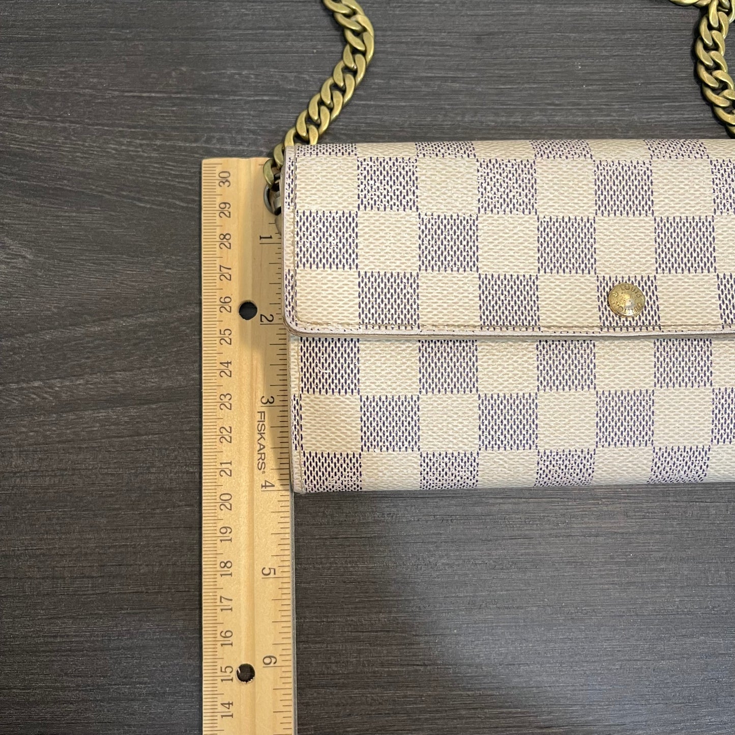 SOLD! Louis Vuitton Damier Azur Wallet on Chain