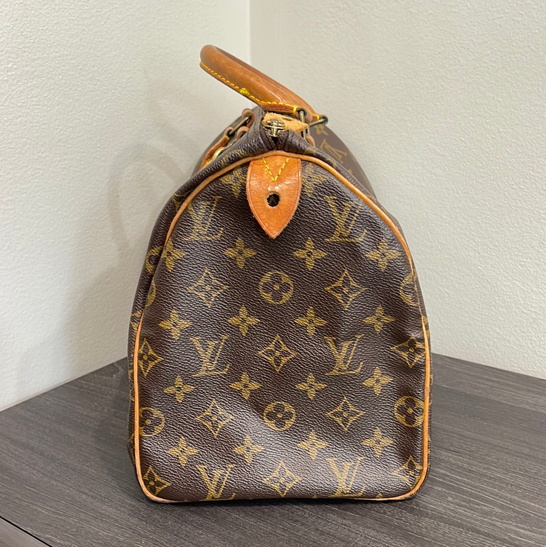 SOLD! Louis Vuitton Monogram Speedy 30 with Lock & Key