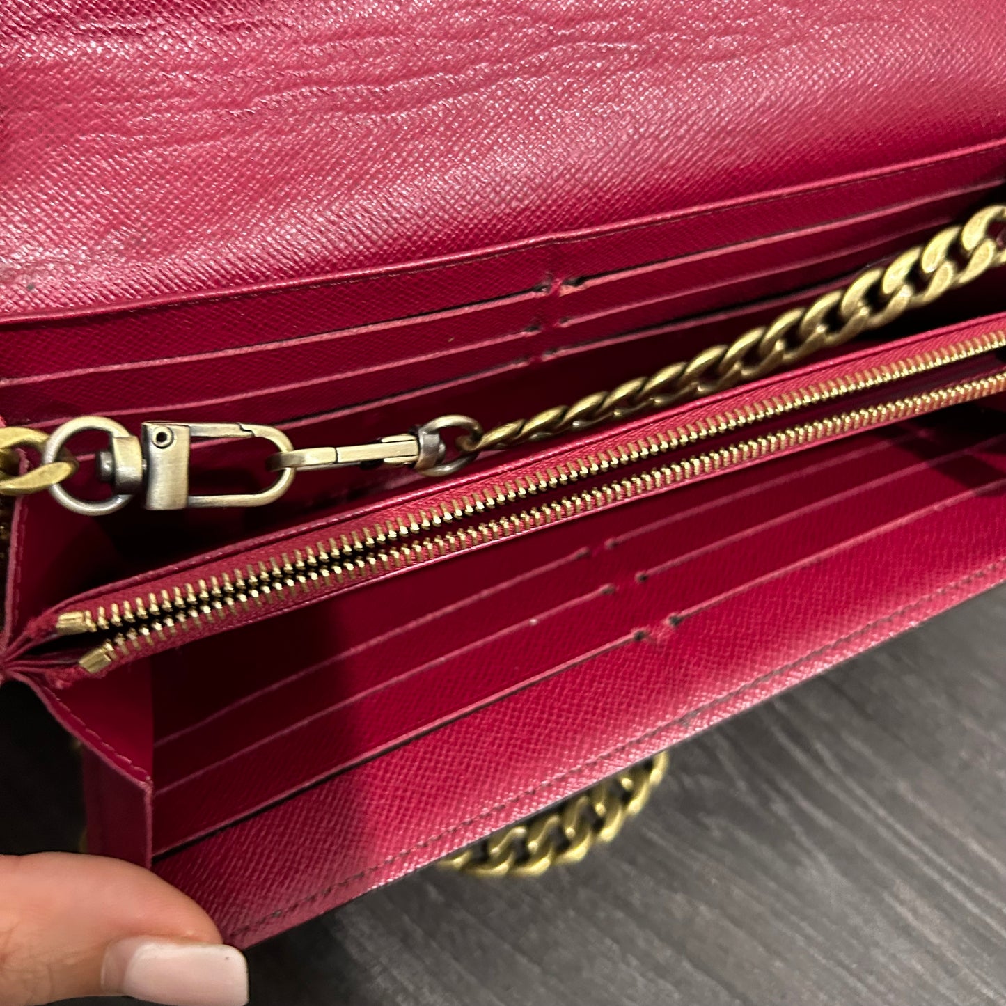 Louis Vuitton Wallet w/ Added Chain