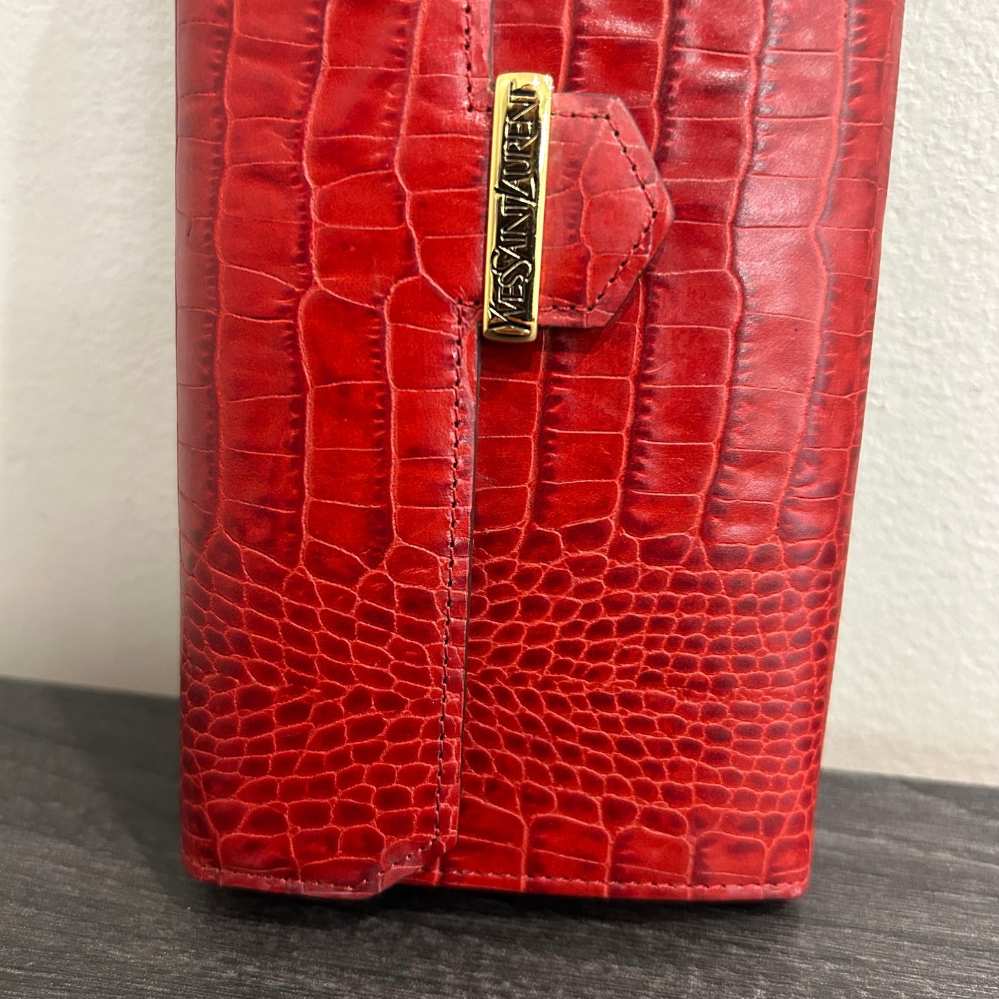 #213 YSL Exotic Red Bifold Wallet