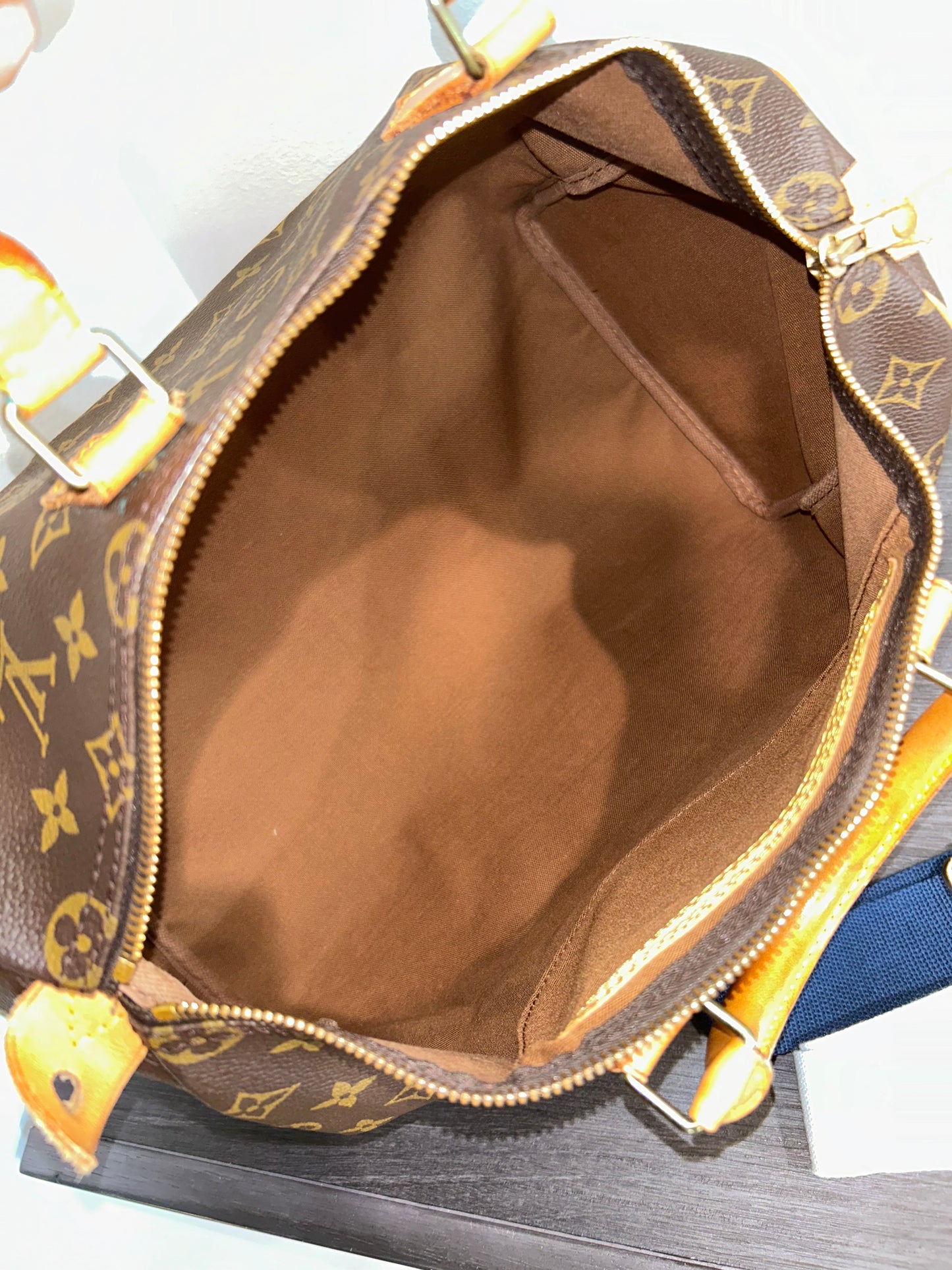 SOLD! Louis Vuitton Monogram Speedy 35 with Lock & Key