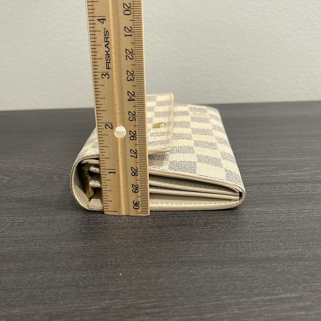 SOLD! Louis Vuitton Damier Wallet with Shoulder Strap