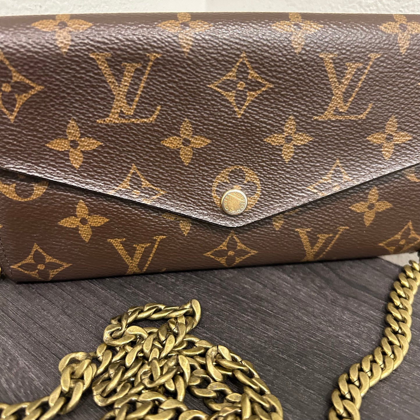 Louis Vuitton Wallet w/ Added Chain