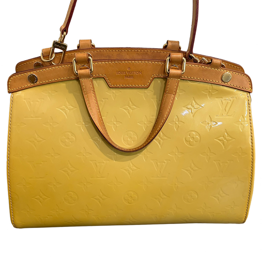 8857 LOUIS VUITTON Yellow Vernis Brea MM