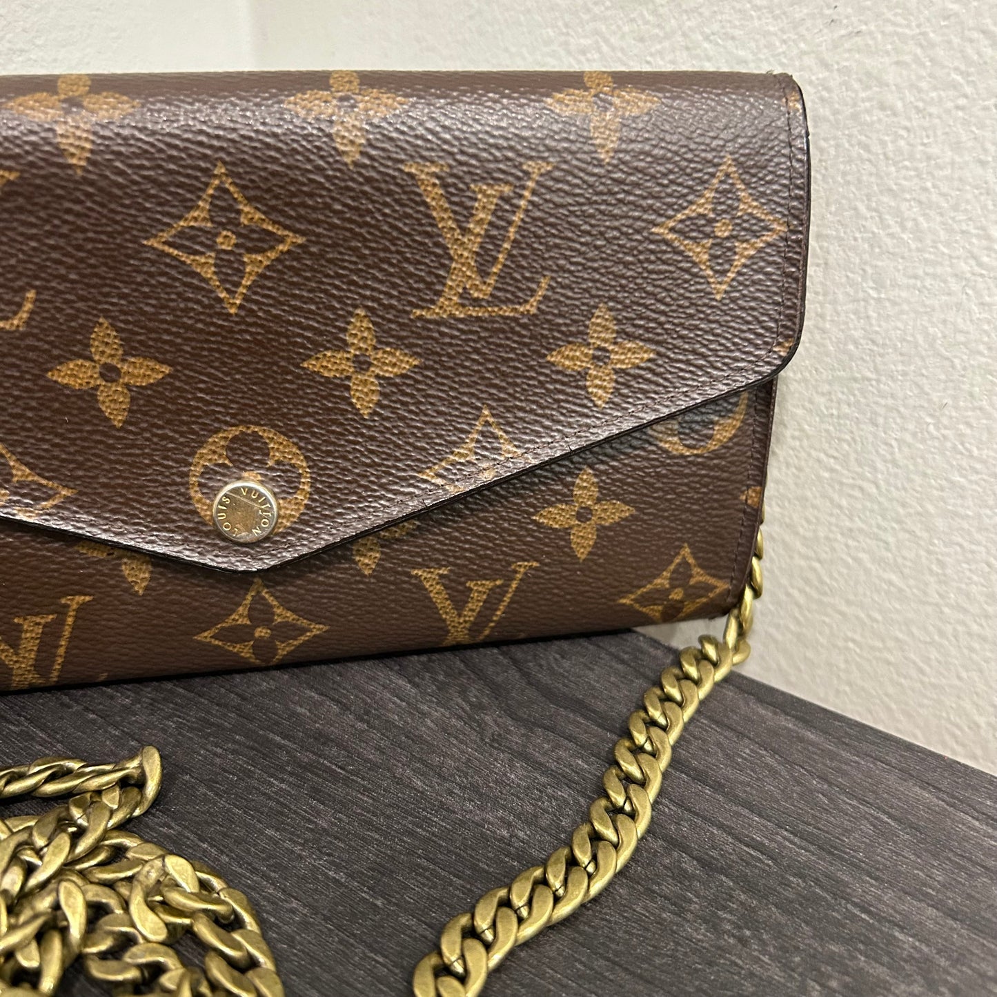 Louis Vuitton Wallet w/ Added Chain