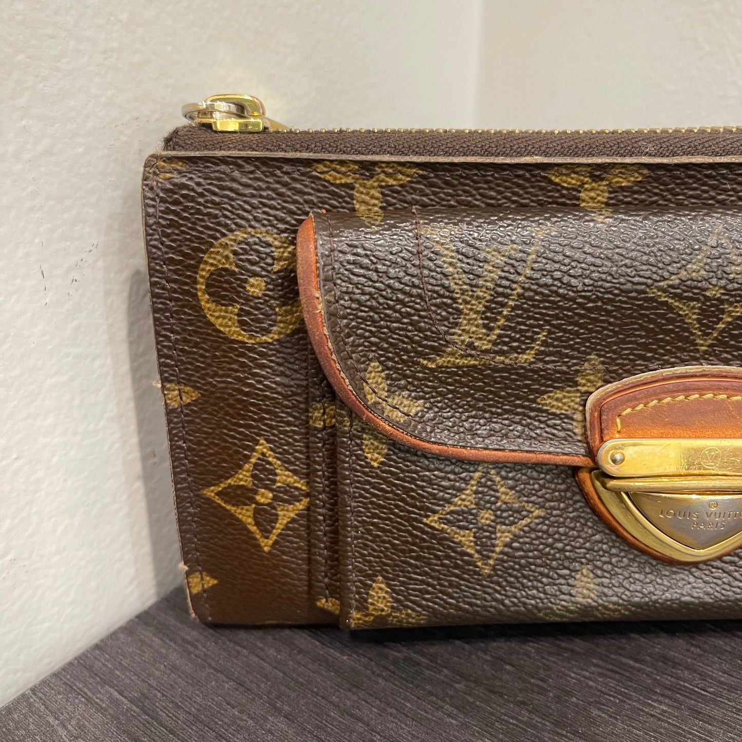 SOLD! Louis Vuitton Monogram Astrid Wallet & Storage Box