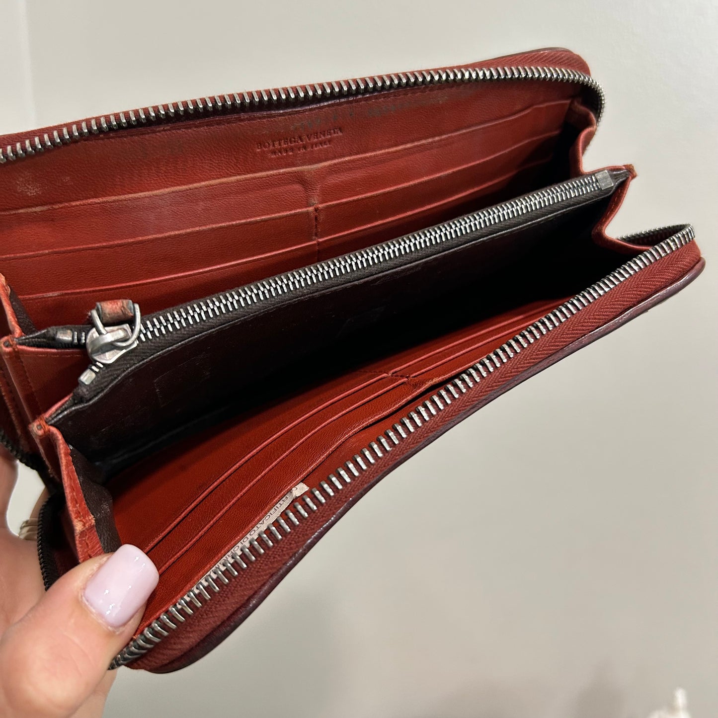 SOLD! Bottega Venneta Zip Wallet