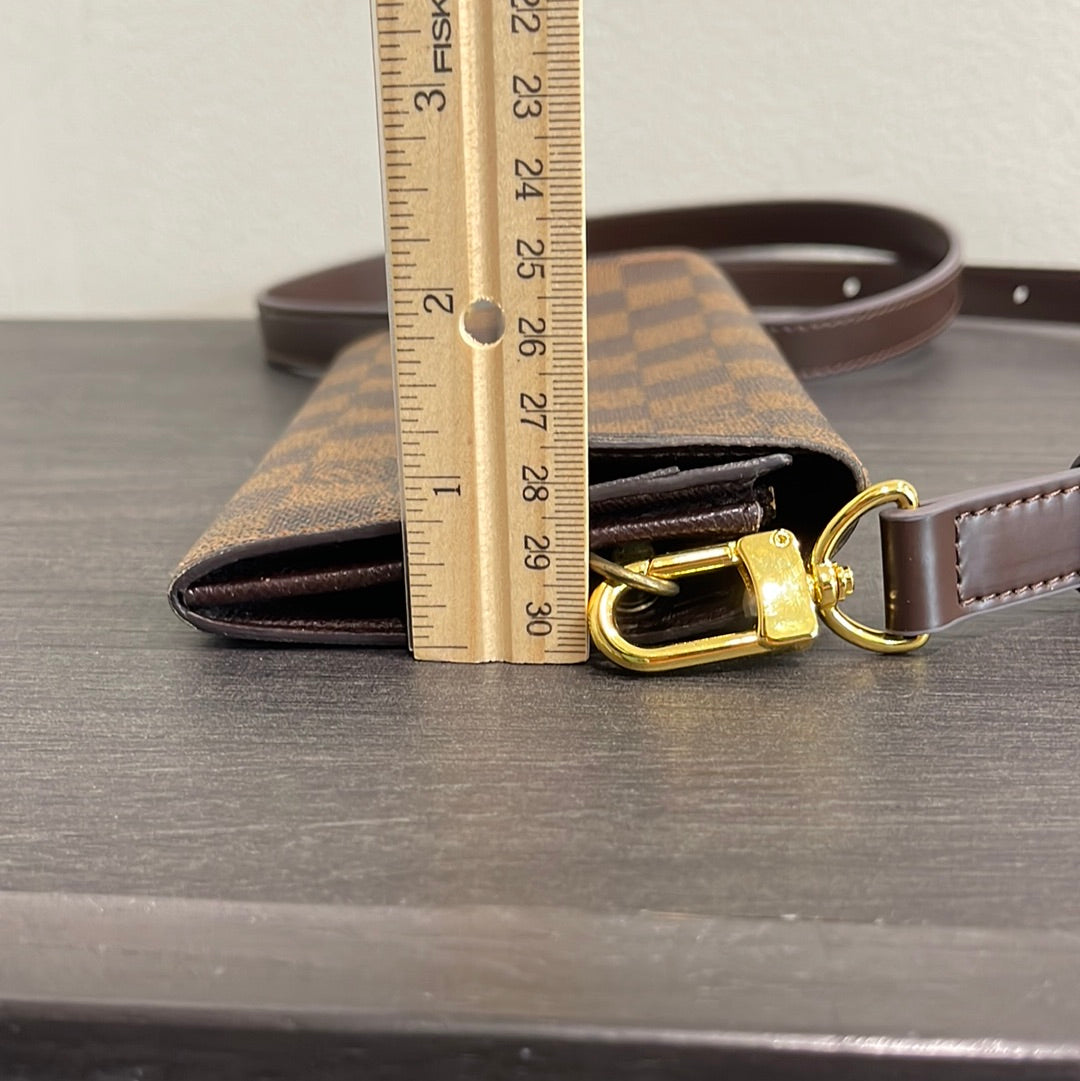 SOLD! Louis Vuitton Damier Wallet with Strap