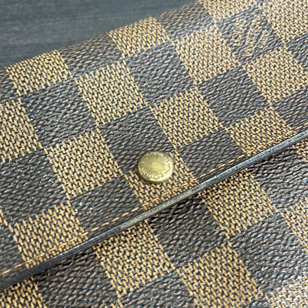 SOLD! Louis Vuitton Damier Wallet with Strap