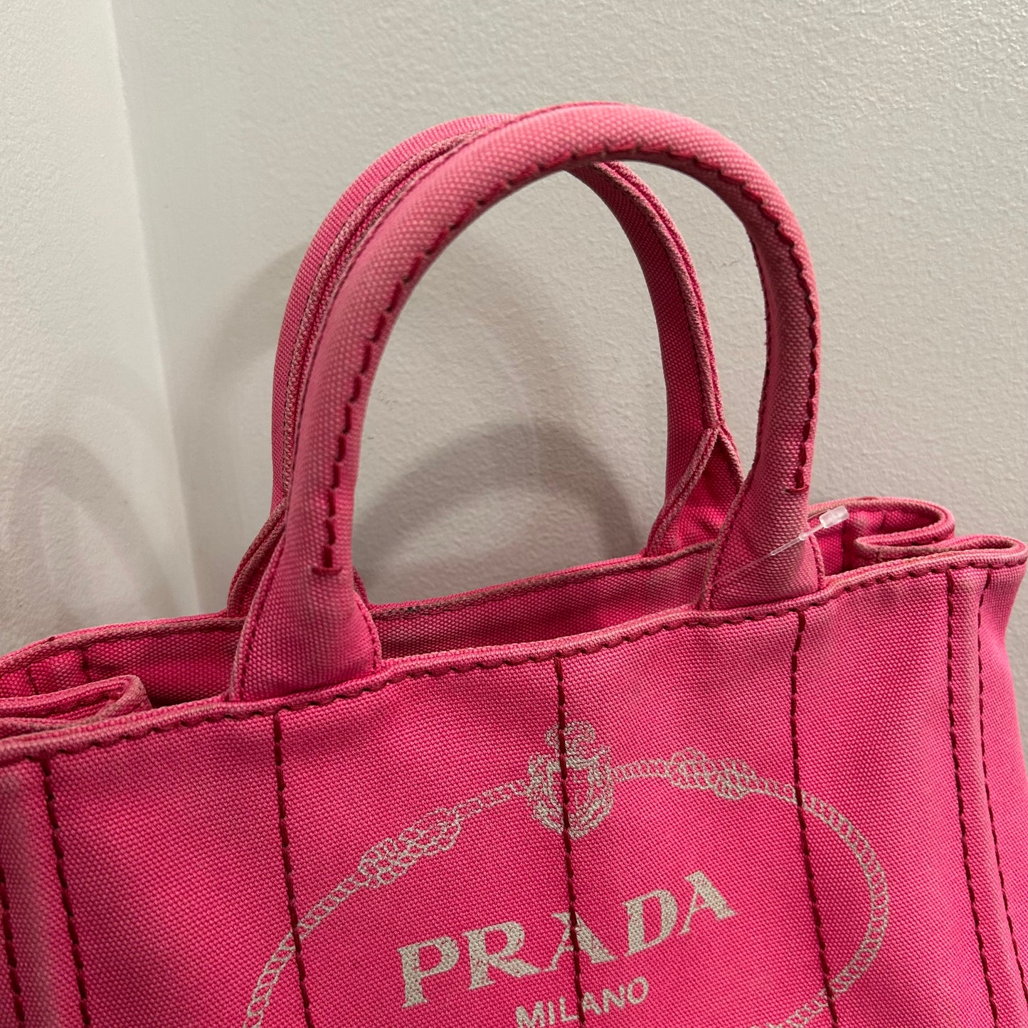 #839 PRADA Canapa Tote (Pink)