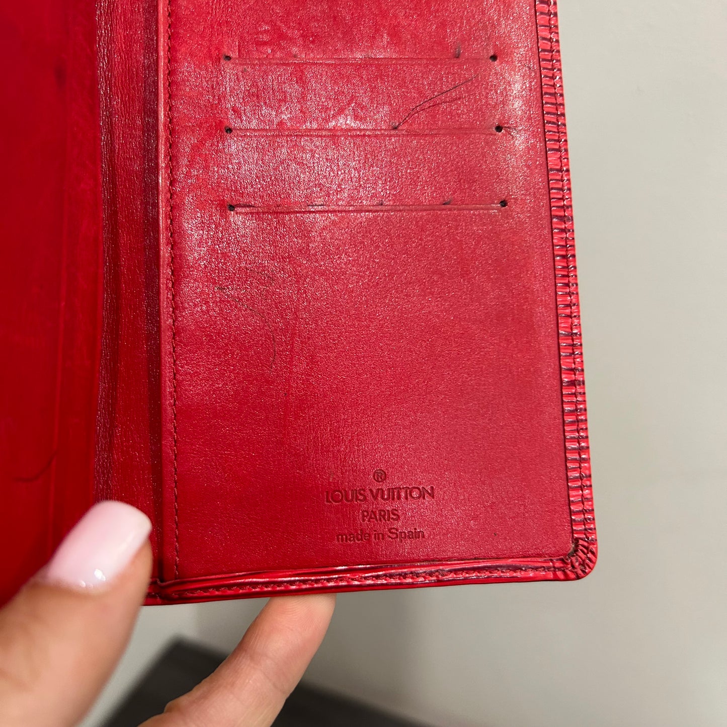 SOLD! Louis Vuitton Epi Checkbook Wallet