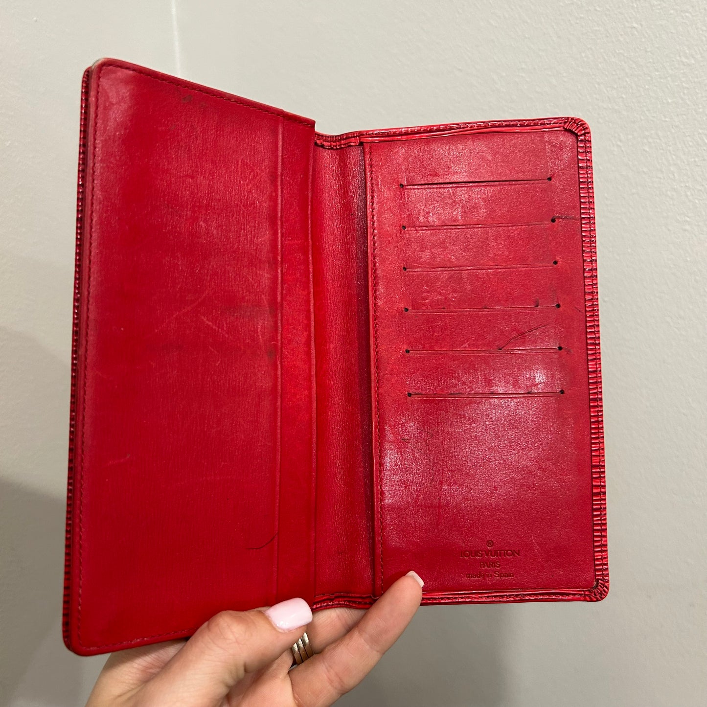SOLD! Louis Vuitton Epi Checkbook Wallet