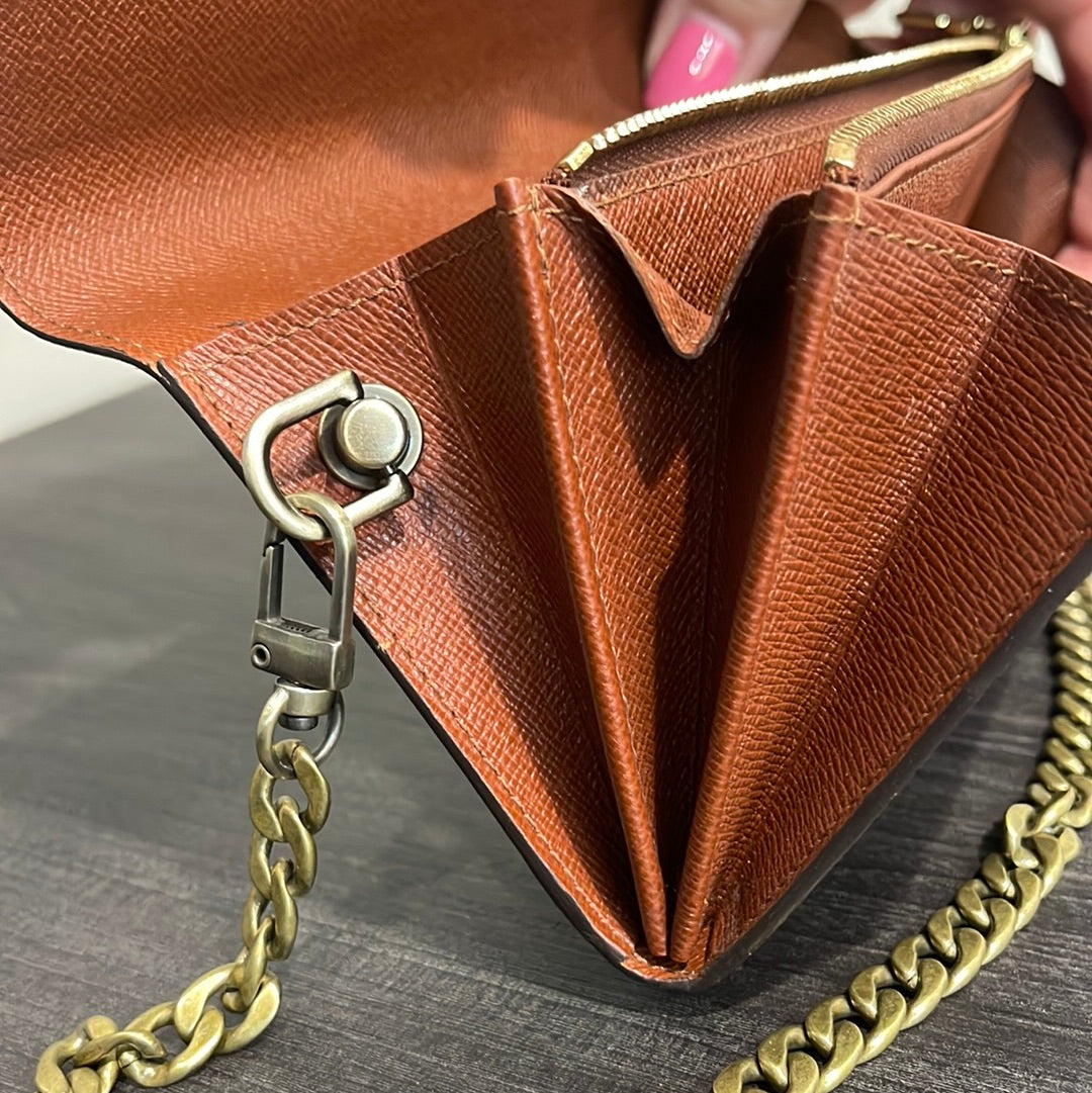 SOLD! Louis Vuitton Monogram Wallet on Chain