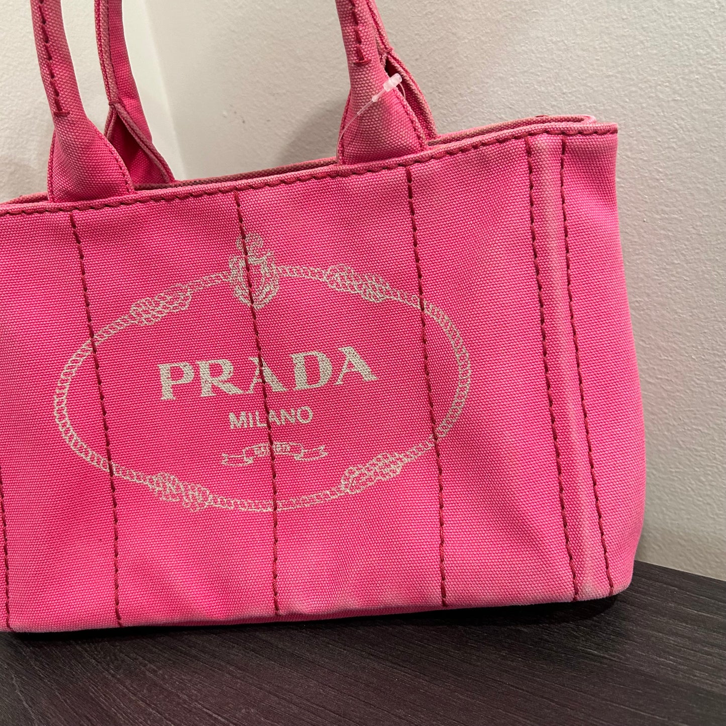#839 PRADA Canapa Tote (Pink)