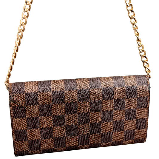 8855 LOUIS VUITTON Damier Ebene Sarah Wallet