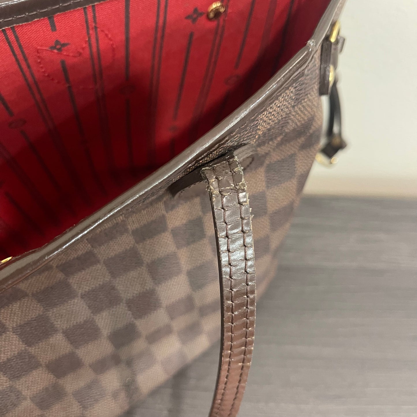 SOLD! Louis Vuitton Damier Ebene Neverfull PM