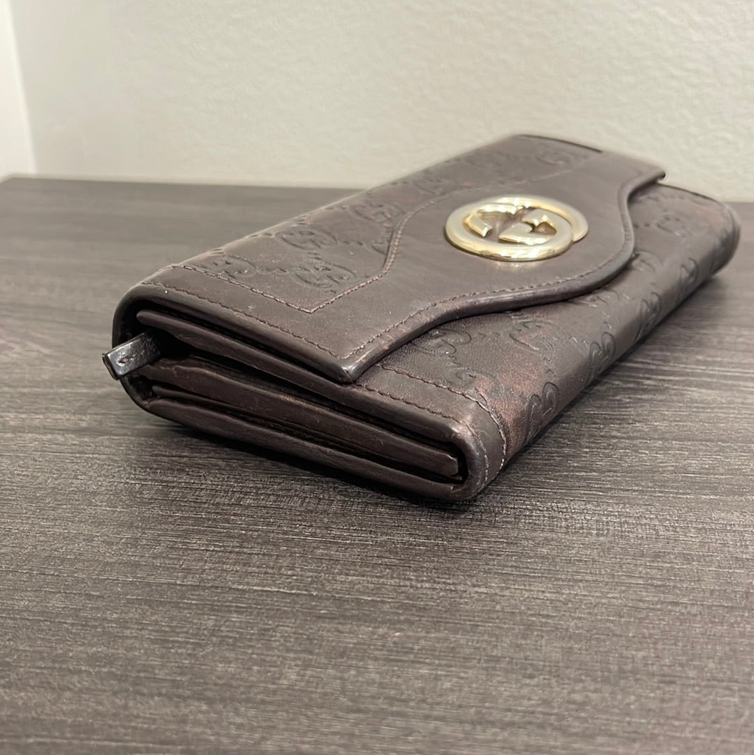 SOLD! Gucci GG Leather Wallet