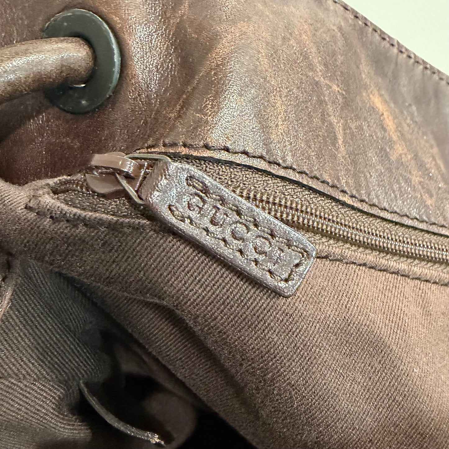 #8274 GUCCI Brown GG Shoulder Bag