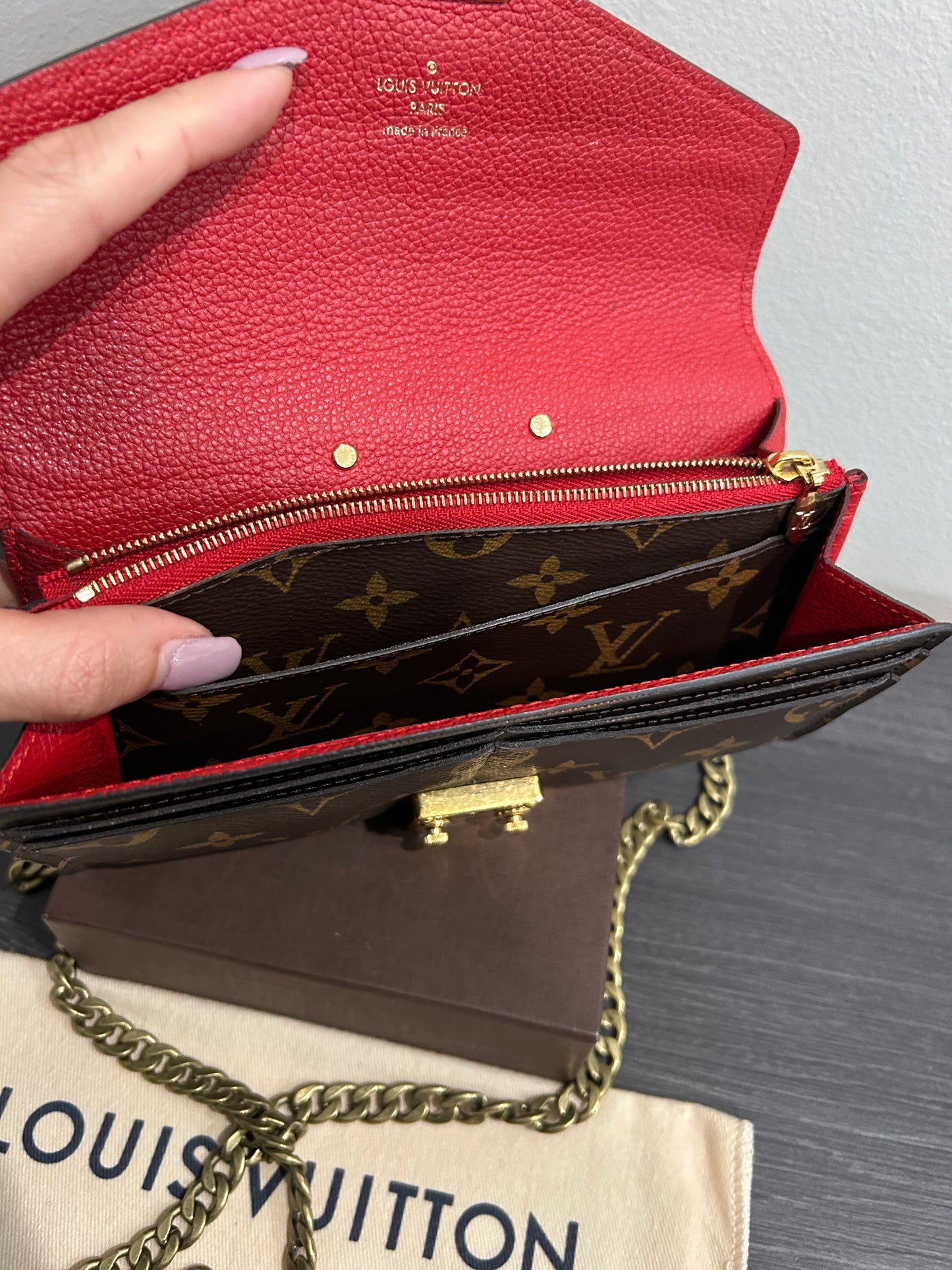 SOLD! Louis Vuitton Pallas Wallet on Chain
